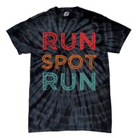 Run Spot Run Trump 2024 Funny Election Spot Run Trump 2024 Tie-Dye T-Shirt