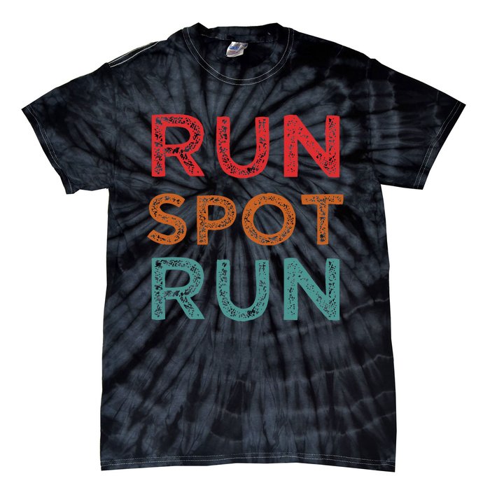 Run Spot Run Trump 2024 Funny Election Spot Run Trump 2024 Tie-Dye T-Shirt