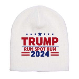 Run Spot Run Run Spot Run Trump 2024 Short Acrylic Beanie