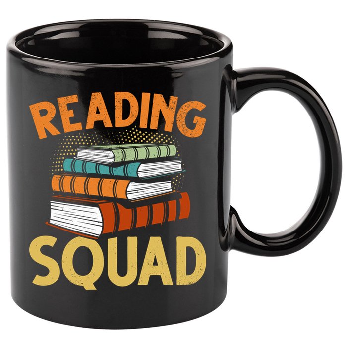 Reading Squad Reading Teachers Reading Teacher Appreciation Cool Gift 11oz C Handle Ceramic Mug