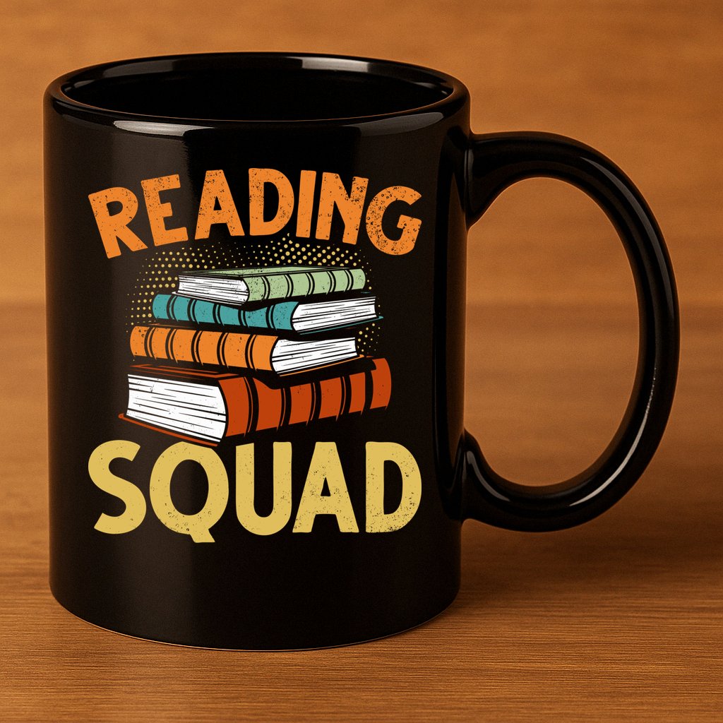 Reading Squad Reading Teachers Reading Teacher Appreciation Cool Gift 11oz C Handle Ceramic Mug