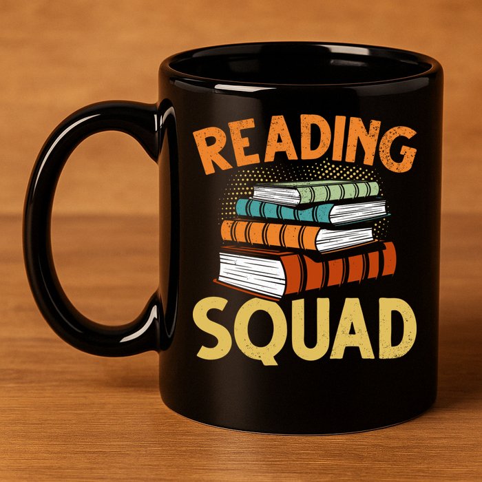 Reading Squad Reading Teachers Reading Teacher Appreciation Cool Gift 11oz C Handle Ceramic Mug