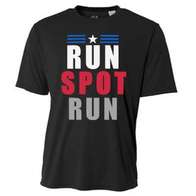 Run Spot Run Funny Trump Quote Cooling Performance Crew T-Shirt