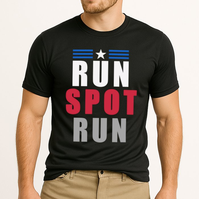 Run Spot Run Funny Trump Quote Cooling Performance Crew T-Shirt
