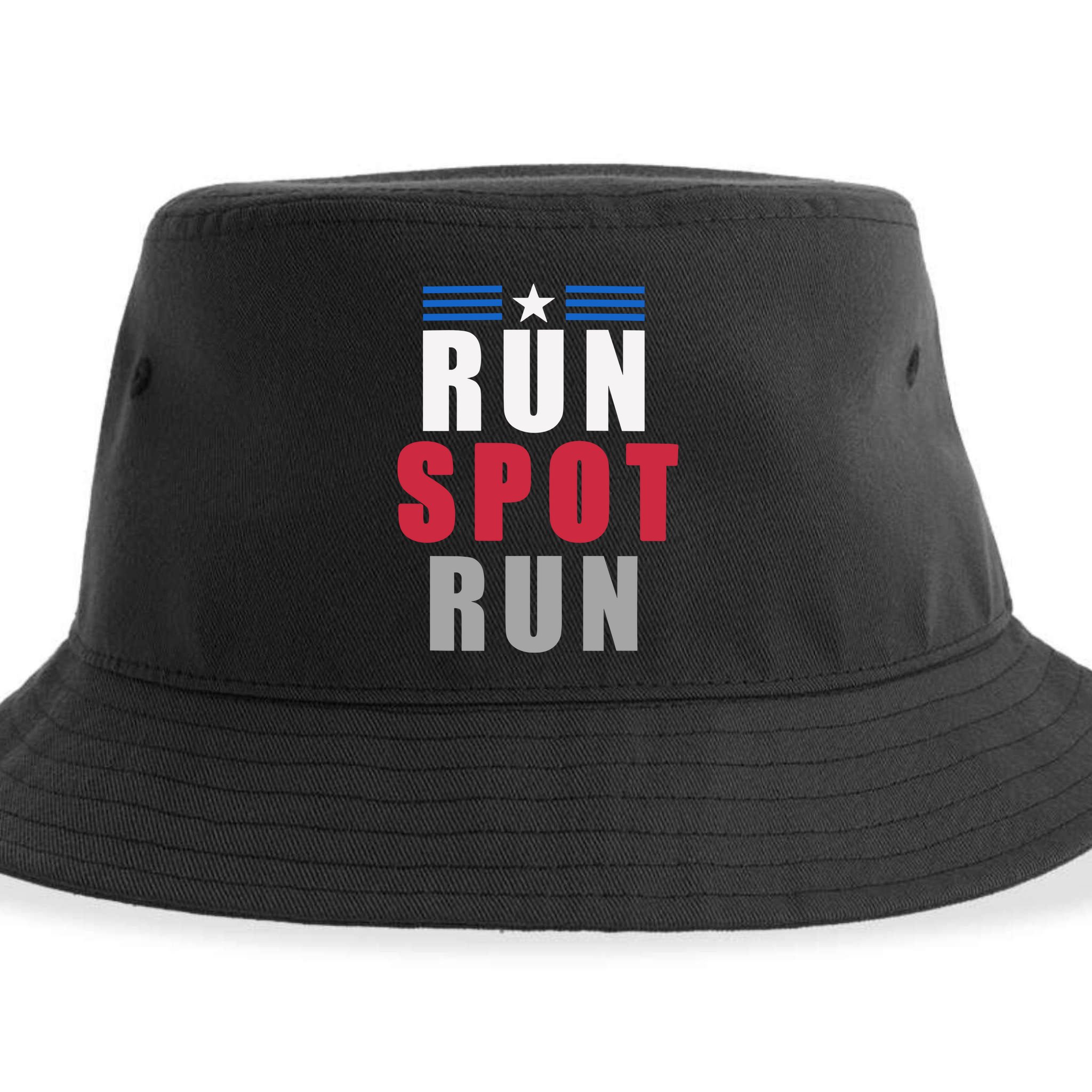 Run Spot Run Funny Trump Quote Sustainable Bucket Hat