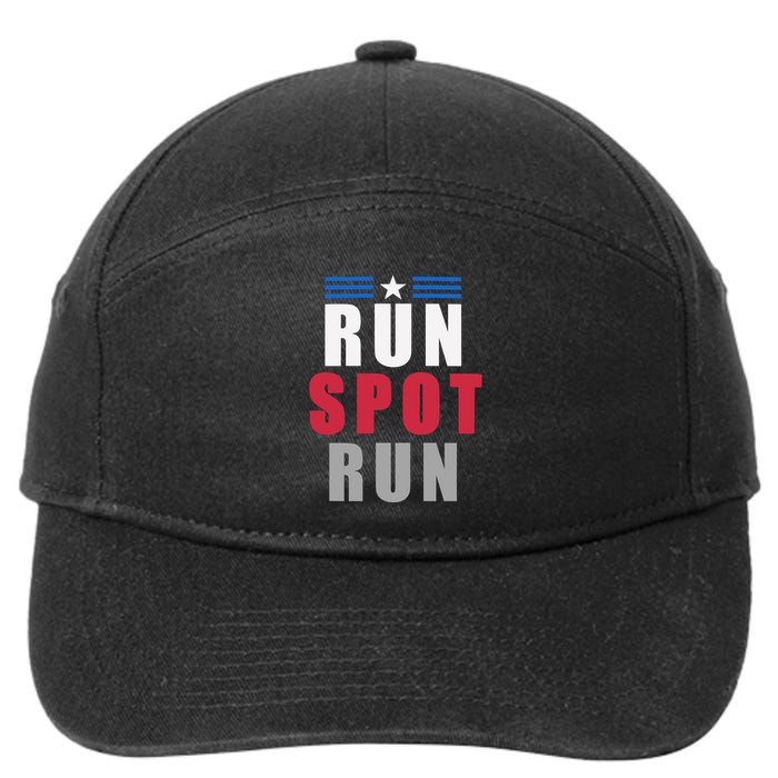 Run Spot Run Funny Trump Quote 7-Panel Snapback Hat