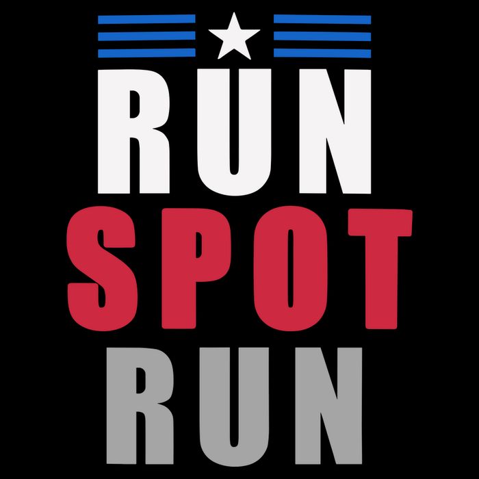 Run Spot Run Funny Trump Quote 7-Panel Snapback Hat