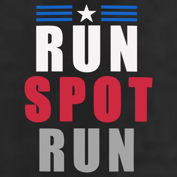 Run Spot Run Funny Trump Quote Adult Drive Performance Visor