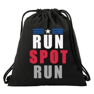 Run Spot Run Funny Trump Quote Drawstring Bag