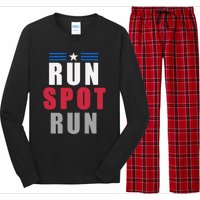 Run Spot Run Funny Trump Quote Long Sleeve Pajama Set