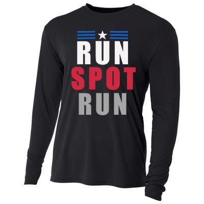 Run Spot Run Funny Trump Quote Cooling Performance Long Sleeve Crew