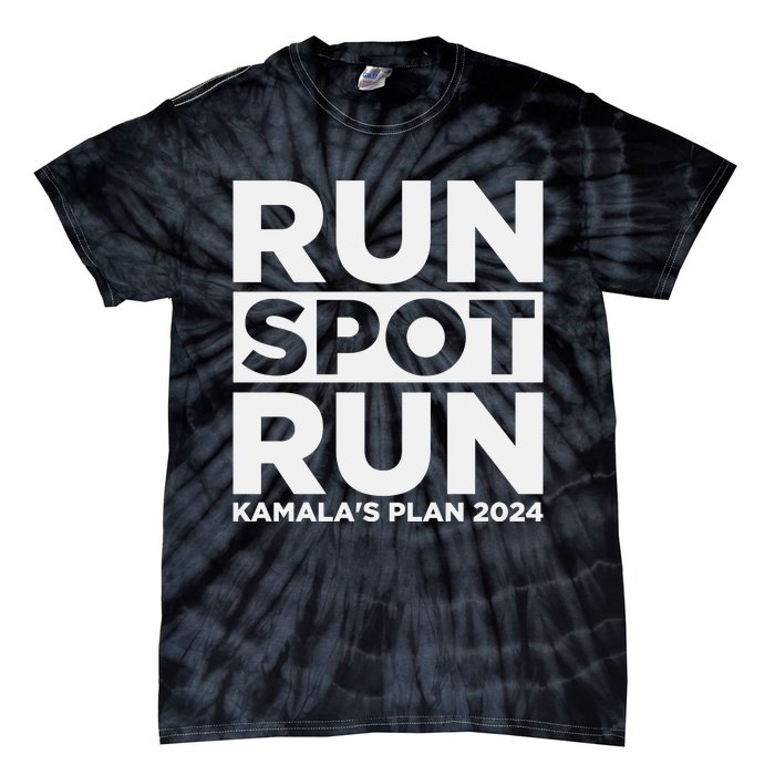 Run Spot Run KamalaS Plan 2024 Tie-Dye T-Shirt