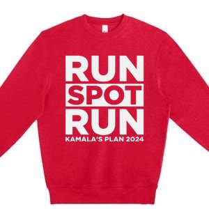 Run Spot Run KamalaS Plan 2024 Premium Crewneck Sweatshirt