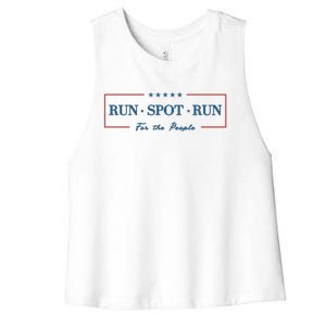 Run Spot Run For The People 2024 Women's Racerback Cropped Tank