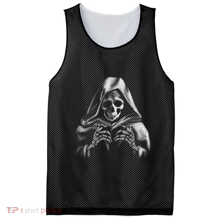Reaper Skeleton Mesh Reversible Basketball Jersey Tank