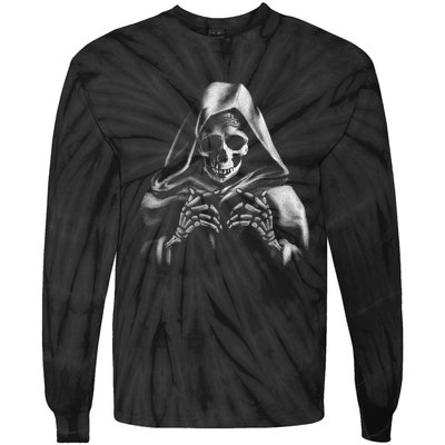 Reaper Skeleton Tie-Dye Long Sleeve Shirt