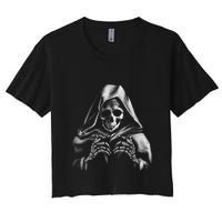 Reaper Skeleton Women's Crop Top Tee