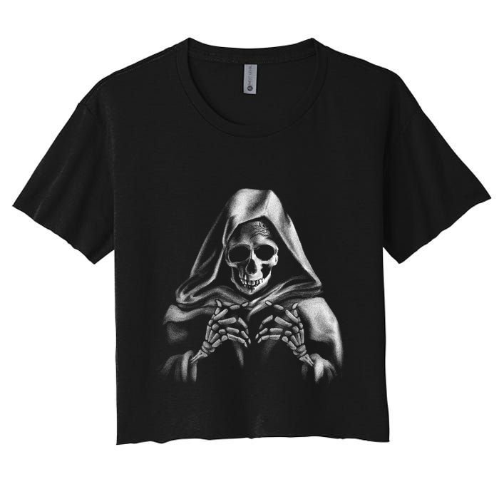 Reaper Skeleton Women's Crop Top Tee