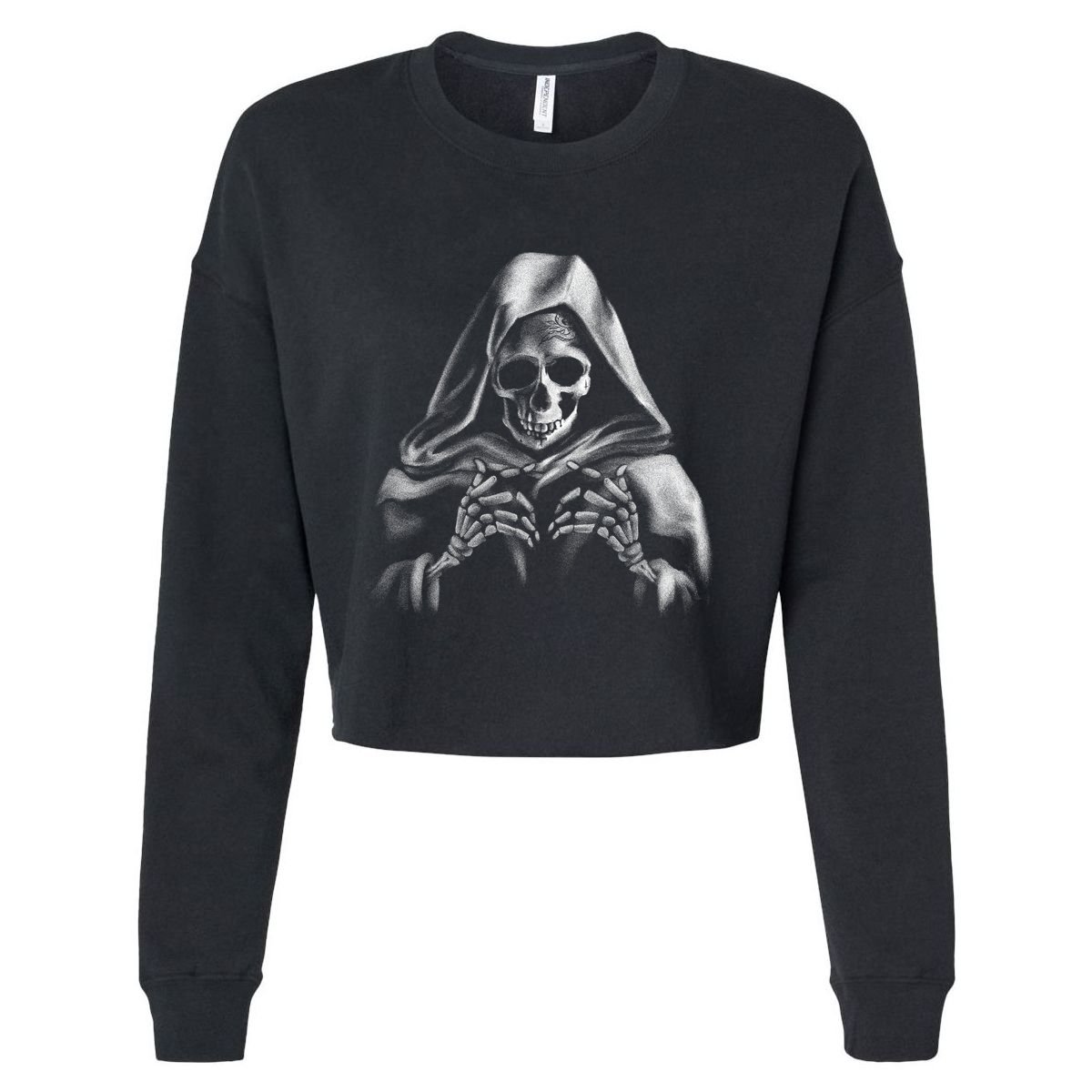 Reaper Skeleton Cropped Pullover Crew