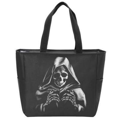 Reaper Skeleton Zip Tote Bag