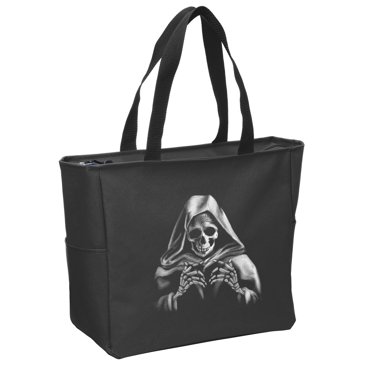 Reaper Skeleton Zip Tote Bag