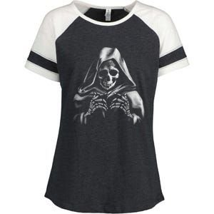 Reaper Skeleton Enza Ladies Jersey Colorblock Tee