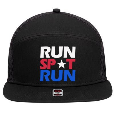 Run Spot Run Trump 7 Panel Mesh Trucker Snapback Hat