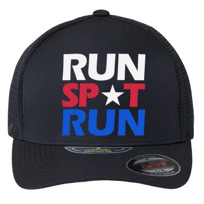 Run Spot Run Trump Flexfit Unipanel Trucker Cap