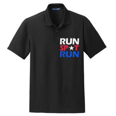 Run Spot Run Trump Dry Zone Grid Polo