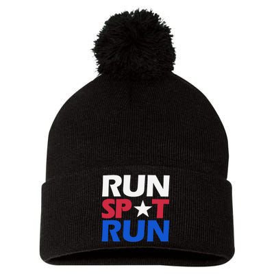 Run Spot Run Trump Pom Pom 12in Knit Beanie