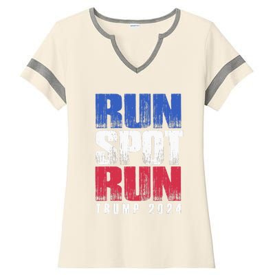 Run Spot Run Run Spot Run Ladies Halftime Notch Neck Tee