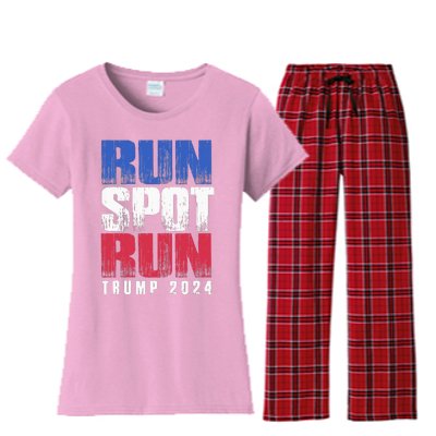 Run Spot Run Run Spot Run Women's Flannel Pajama Set