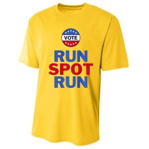 Run Spot Run. Trump And Harris Debate Performance Sprint T-Shirt