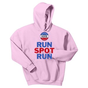 Run Spot Run. Trump And Harris Debate Kids Hoodie