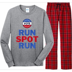 Run Spot Run. Trump And Harris Debate Long Sleeve Pajama Set