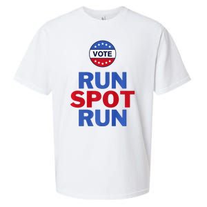 Run Spot Run. Trump And Harris Debate Sueded Cloud Jersey T-Shirt