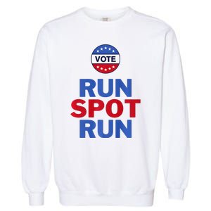 Run Spot Run. Trump And Harris Debate Garment-Dyed Sweatshirt