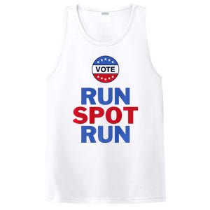 Run Spot Run. Trump And Harris Debate PosiCharge Competitor Tank