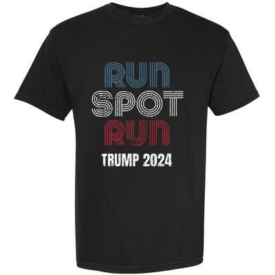 Run Spot Run Run Spot Run Trump Kamala Debate 2024 Garment-Dyed Heavyweight T-Shirt