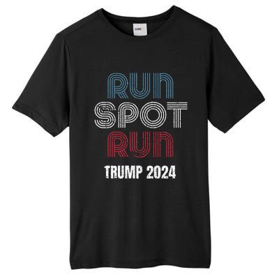 Run Spot Run Run Spot Run Trump Kamala Debate 2024 Tall Fusion ChromaSoft Performance T-Shirt