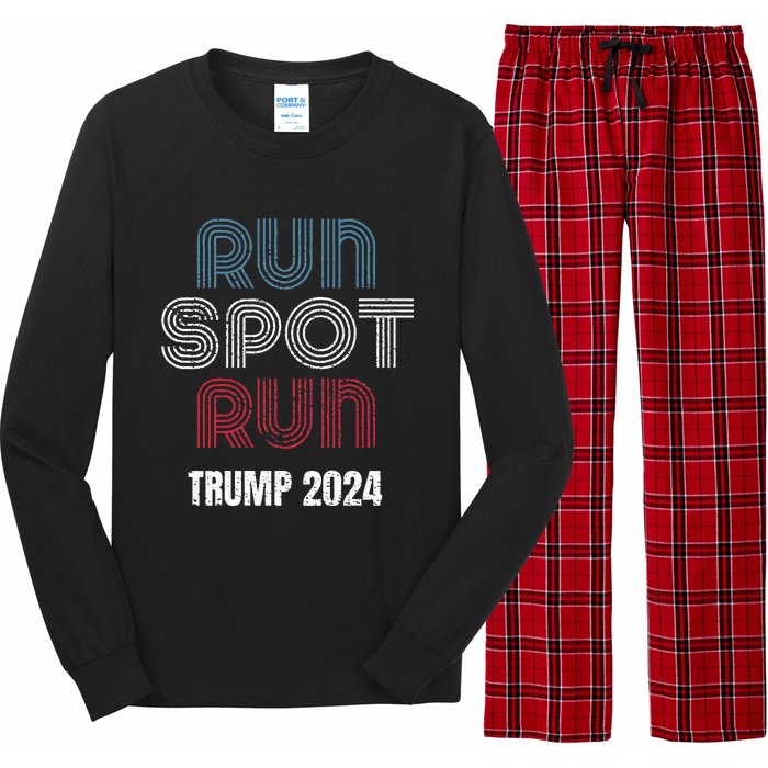 Run Spot Run Run Spot Run Trump Kamala Debate 2024 Long Sleeve Pajama Set