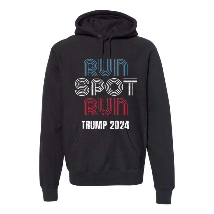 Run Spot Run Run Spot Run Trump Kamala Debate 2024 Premium Hoodie