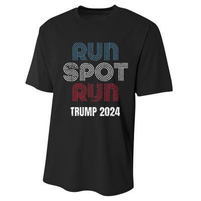 Run Spot Run Run Spot Run Trump Kamala Debate 2024 Performance Sprint T-Shirt