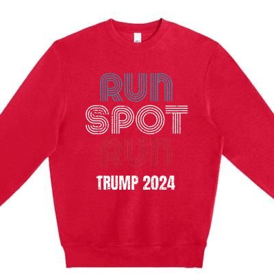 Run Spot Run Run Spot Run Trump Kamala Debate 2024 Premium Crewneck Sweatshirt