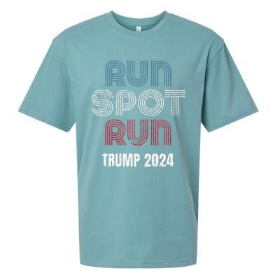 Run Spot Run Run Spot Run Trump Kamala Debate 2024 Sueded Cloud Jersey T-Shirt