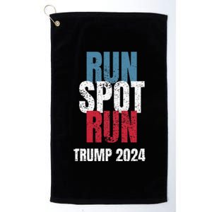 Run Spot Run Run Spot Run Trump Kamala Debate 2024 Platinum Collection Golf Towel