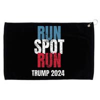 Run Spot Run Run Spot Run Trump Kamala Debate 2024 Grommeted Golf Towel