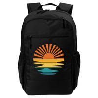 Retro Sunset Rays Wavy Vintage Retro Sunshine Sun Rays Beachy Vibes Retro Summer Backpack