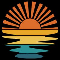 Retro Sunset Rays Wavy Vintage Retro Sunshine Sun Rays Beachy Vibes Retro Summer Backpack