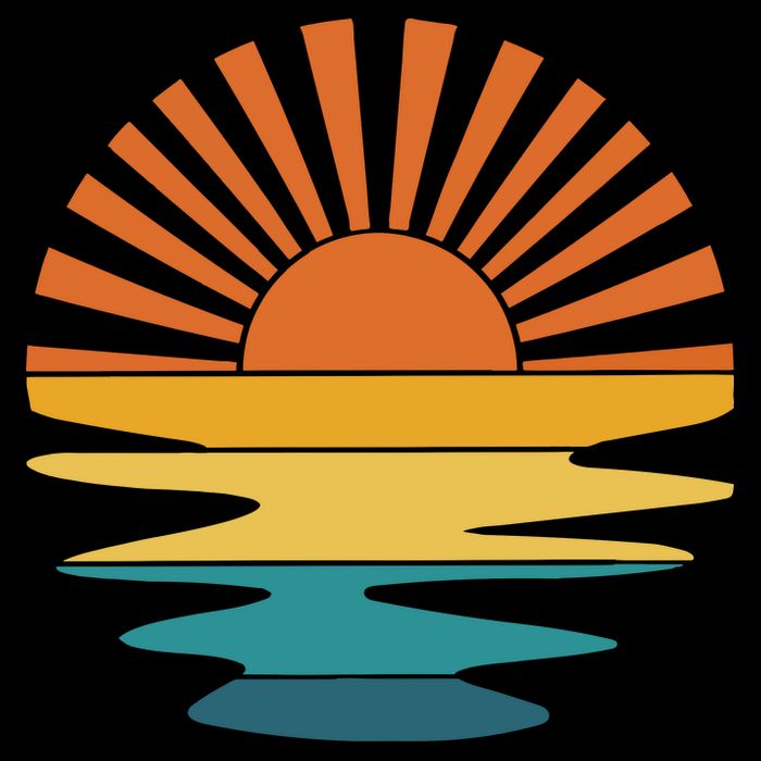 Retro Sunset Rays Wavy Vintage Retro Sunshine Sun Rays Beachy Vibes Retro Summer Backpack